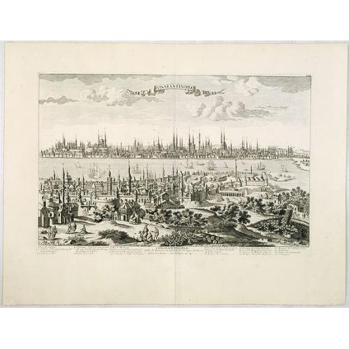 Old map image download for Constantinople ville de Romanie et capitale de l'Empire des Turcs.