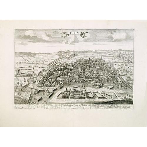Old map image download for Turin. Ville Capitale du Piemont et Residence du Duc de Savoye Roy de Sardigne.
