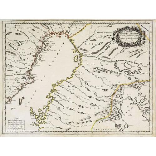 Old map image download for Cajanie, ou Bothnie Orientale Tirée de celles d'Andr Burae et de Isaac Massa. . .