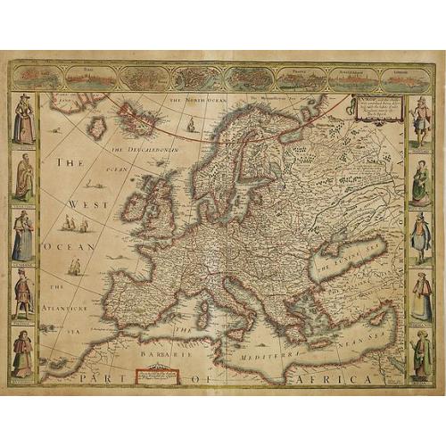 Old map image download for EUROP, and the cheife Cities contayned therin described. . .