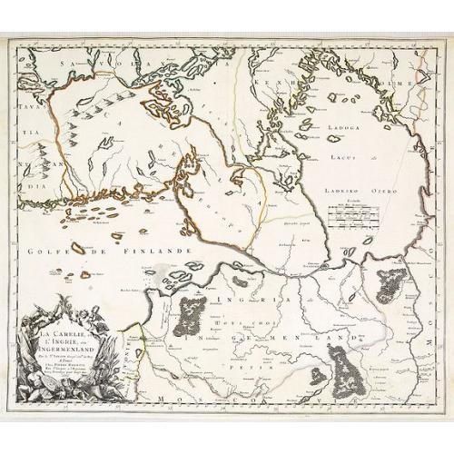 Old map image download for La Carelie, et l'Ingrie, ou Ingermenland. . .