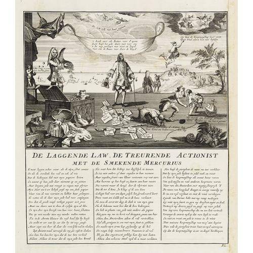 Old map image download for De laggende Law, de treurende actionist met de smekende mercurius.