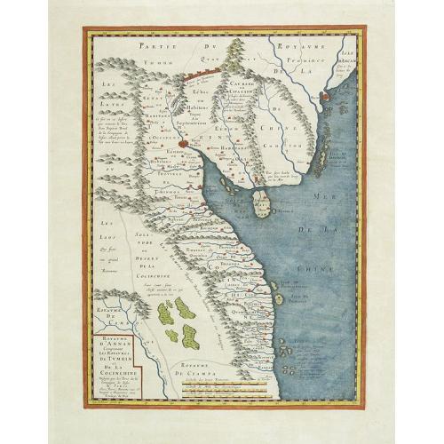 Old map image download for Royaume d'Annan Comprenant Les Royaumes de Tumkin et de la Cocinchine Designé par les Peres de la Compagnie de Iesus