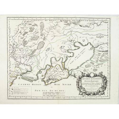 Old map image download for Tartarie Europeenne ou Petite Tartari où sont Les Tartares, Du Crim, ou de Perecop, De Nogais, D'Oczacow, et de Budziak . . .1665
