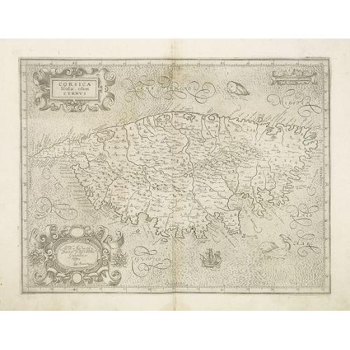 Old map image download for CORSICA Isola, olim Cyrnus. Gio Antonio Magini.