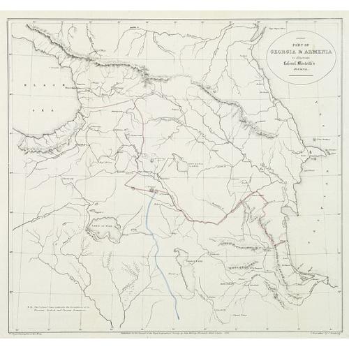 Old map image download for Part of Georgia & Armenia to illustrate Colonel Monteith's journal.