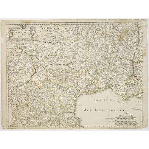 Old map image download for Gouvernement General du Languedoc, divise. . .