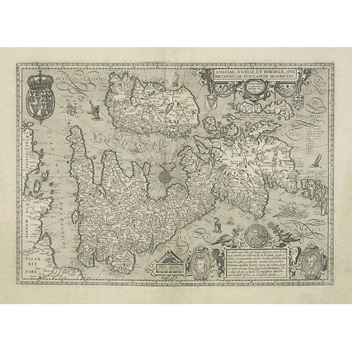 Old map image download for Angliae, Scotiae, et Hiberniae, sive Britannicar : Insularum descriptio.
