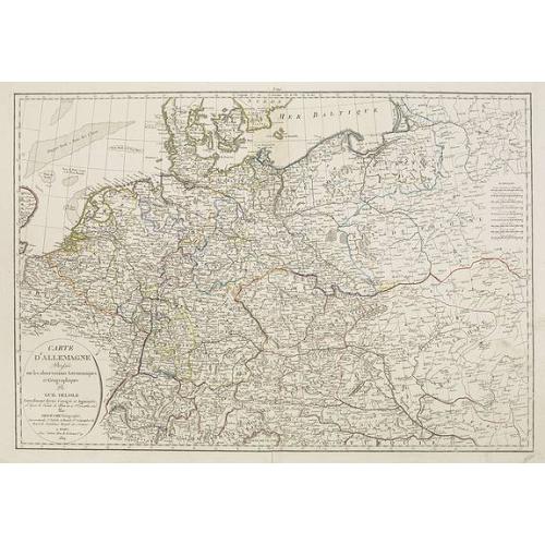 Old map image download for Carte d'Allemagne dressee sur les observations astronomiques et geographiques. . .