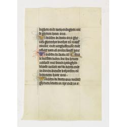 Manuscript leaf on vellum from a Dutch Book of Hours.