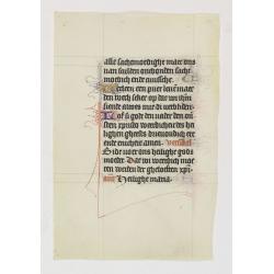 Manuscript leaf on vellum from a Dutch Book of Hours.