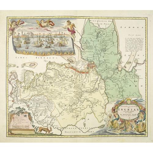 Old map image download for Ingermanlandiae seu Ingriae novissima tabula luci tradita. . .