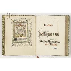 Livre d'heures offert par les augustines de Vitré France.