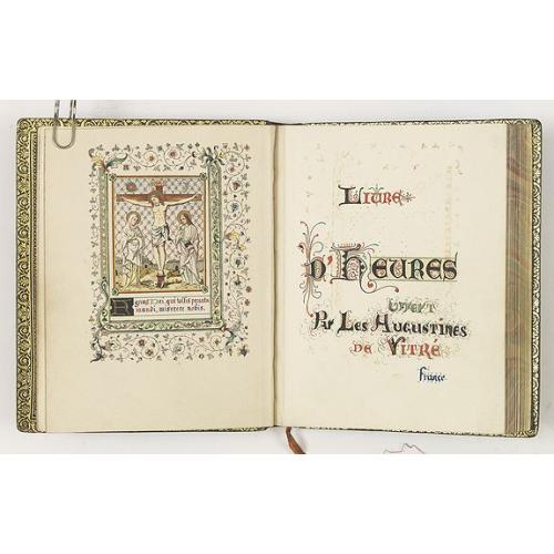 Livre d'heures offert par les augustines de Vitré France.