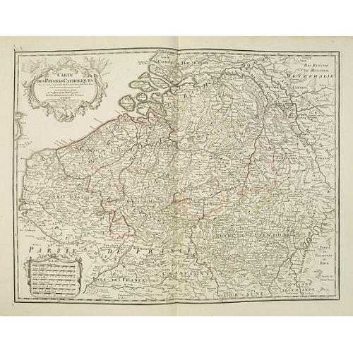 Old map image download for Carte Des Pays Bas Catholiques Dressée. . .