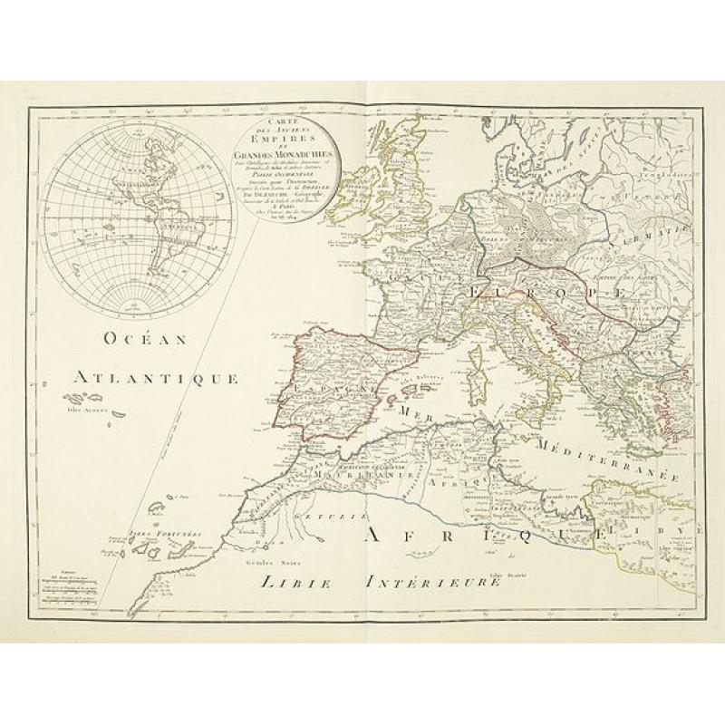 Carte des Anciens Empires et Grandes Monarchies pour l'Intelligence des Histoires ancienne et Romaine, de Rollin et autres auteurs. . .