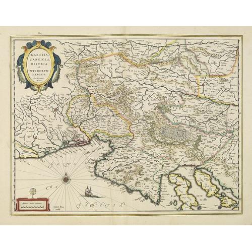 Old map image download for Karstia, Camiola, Histria et Windorum Marchia.