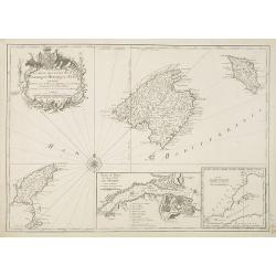 Carte des Isles de Maiorque Minorque et Yvice.