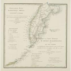 La carte générale du district de Kamtschatka et des isles Courilsks. . .