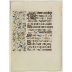 Leaf on vellum from a manuscript Book of Hours, use of Rome.