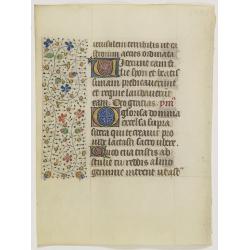 Leaf on vellum from a manuscript Book of Hours, use of Rome.