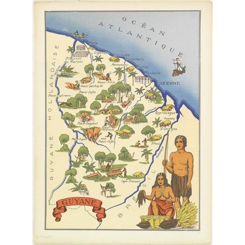 Old map image download for Guyane.