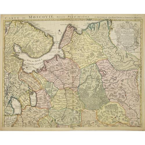 Old map image download for Carte de Moscovie dresseé par G.De L'Isle..