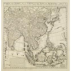 Carte des Indes, de la Chine & des Isles de Sumatra, Java &c..