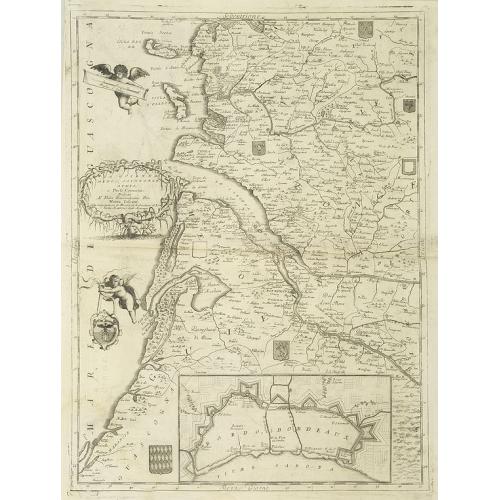 Old map image download for La Guienna , Medoc, Saintonge,. . .