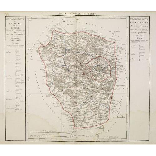 Old map image download for Departement de la Seine et de l'Oise.