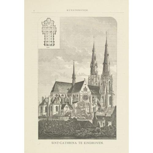 Old map image download for Sint-Catharinakerk te Eindhoven [with plan]