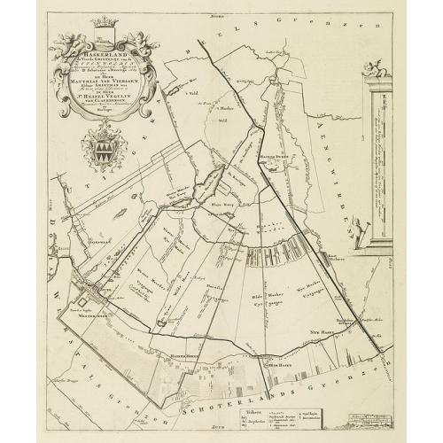 Old map image download for Haskerland de vierde Grietenije van de Zevenwolden . . .