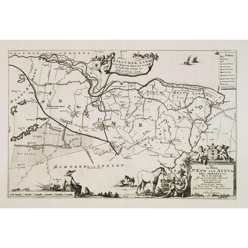 Old map image download for Kollumer land En het Nieuw Kruys land de vijfde gritenije van Oostergoo . . .