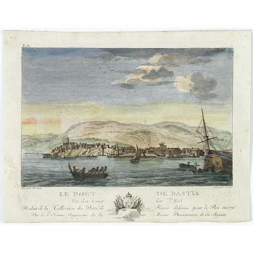 Old map image download for Le port de Bastia vu du coté de l'est. . .