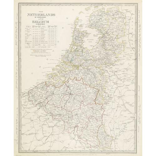 Old map image download for The Netherlands and Belgium.