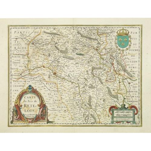Old map image download for Carte du pais de Retelois.