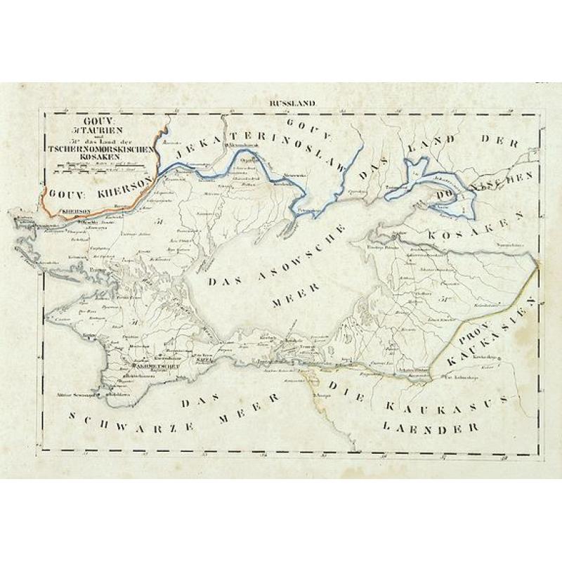 [No title] Russland. Gouv. 31. Taurien und 31a das Land der Tschernomorkischen Kosaken.