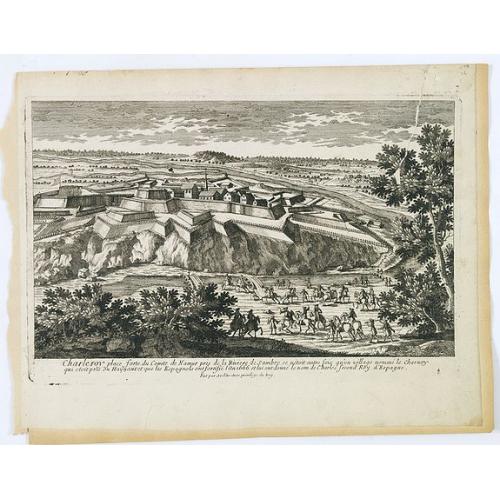 Old map image download for Charleroy place forte du Comte de Namur pres de la Riviere de Sambre. . .