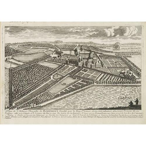Old map image download for Plan de l'Abbaye Royalle de Royaumont fondée par le Roy st Louis. . .