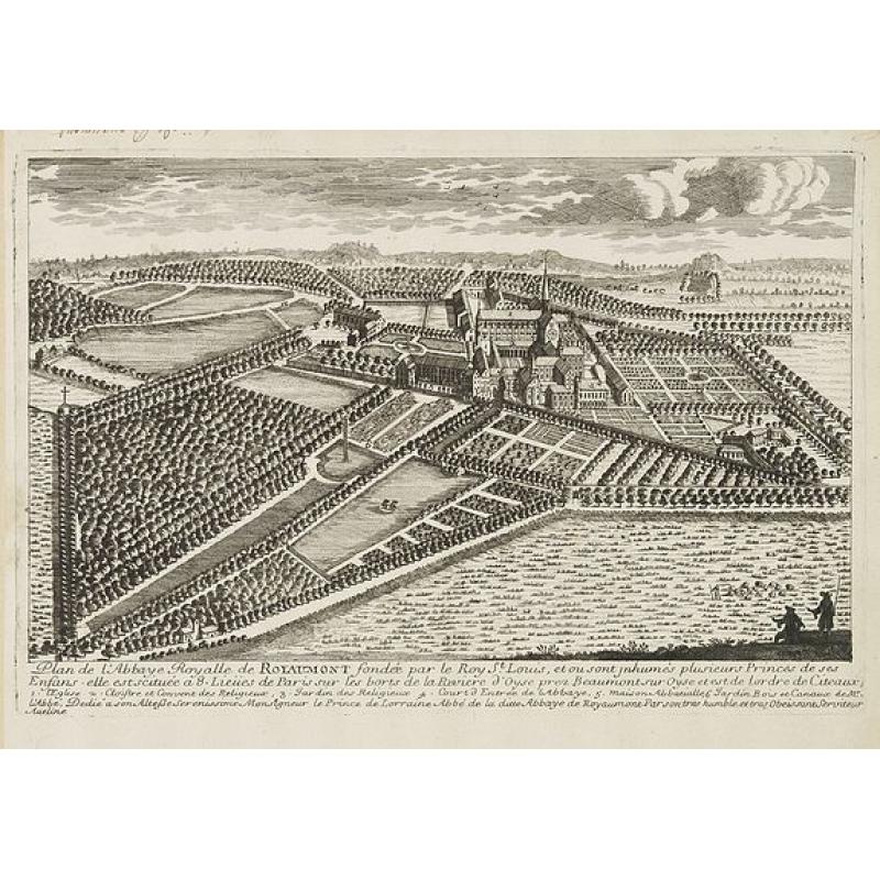 Plan de l'Abbaye Royalle de Royaumont fondée par le Roy st Louis. . .