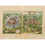 Mexico, Regia et Celebris Hispaniae Novae Civitas ... [on sheet with] Cusco, Regni Peru in Novo Orbe Caput.