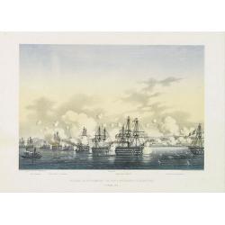 Image download for L'escadre alliée bombarde les forts extérieurs de Sébastopol. (18 octobre 1854)