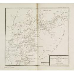 Carte des colonies Allemandes établies sur le Volga dans le territoire de Saratof.