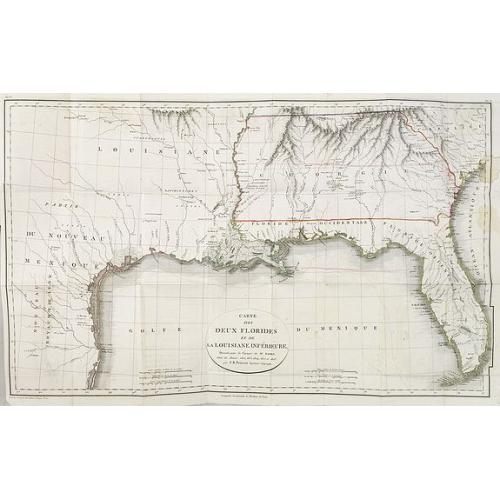 Carte des deux Florides et de la Louisiane inférieure : dressee pour les voyages de Mr. Robin dans les annees 1802, 1803, 1804, 1805 et 1806. . .