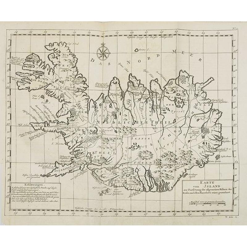 Karte von Island. . . N°1.