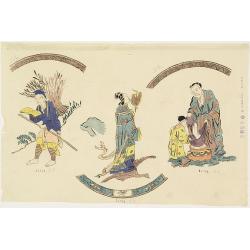 Designs for porcelain plate with Chinese design.