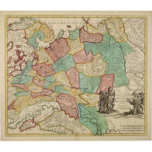 Old map image download for Russiae vulgo Moscoviae tabula.