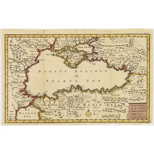 Old map image download for Nieuwe kaart van de Crim de Zwarte Zee en omleggende. . .