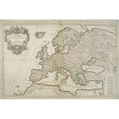 Old map image download for L'Europe divisee suivant l'estendue de ses principaux estats. . .