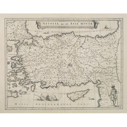 Old map image download for Natolia, quae olim Asia minor. [shows Cyprus]